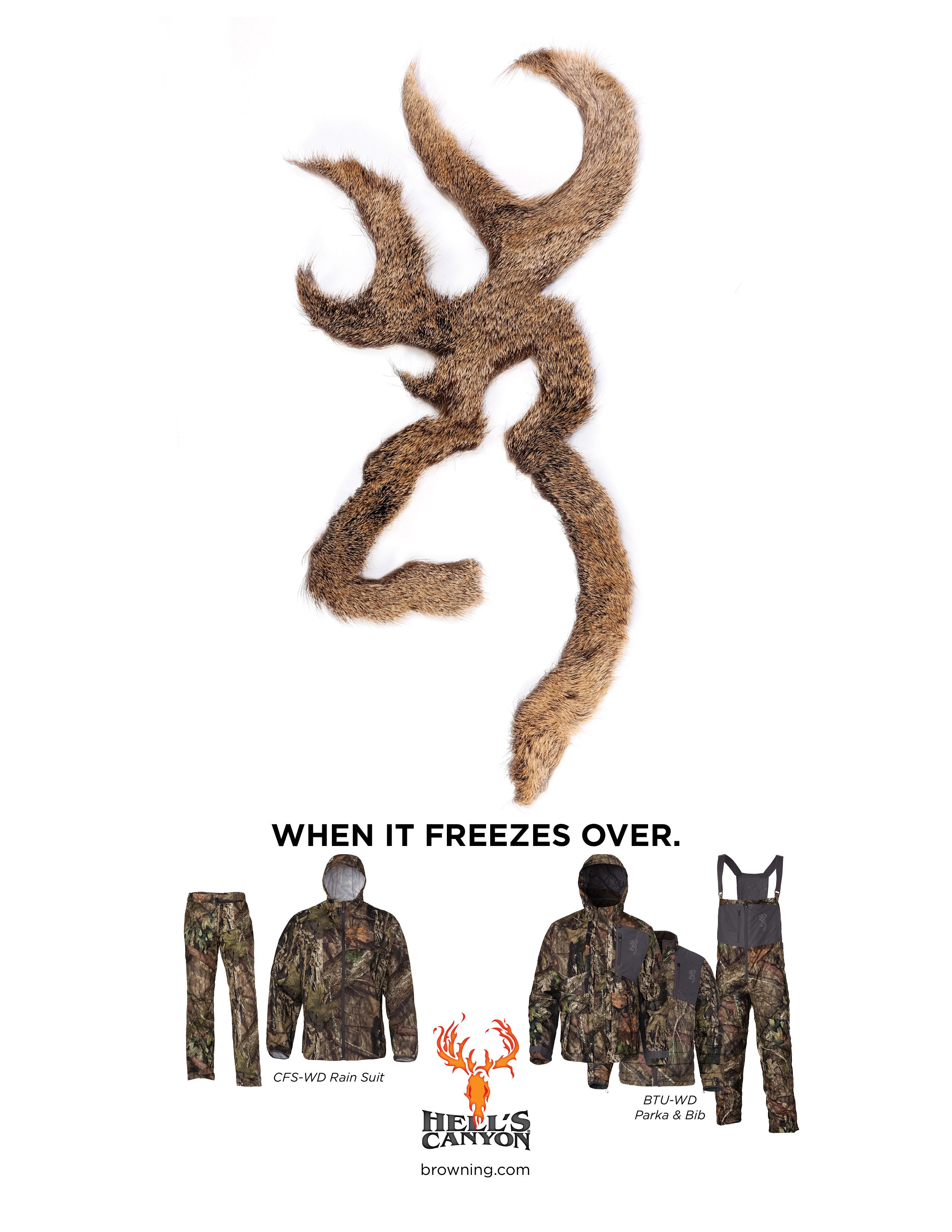 Deer Hair Buckmark Logo with Hell's Canyon Clothing