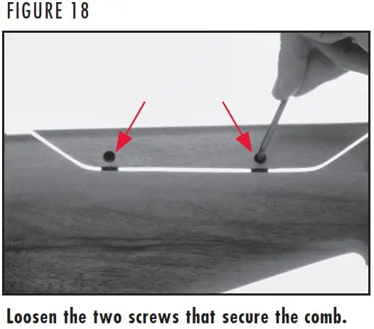 Silver Shotgun Comb Screw Locations Figure 18