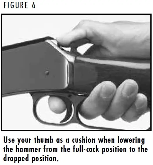 BL-22 Rifle Lowering the Hammer Figure 6