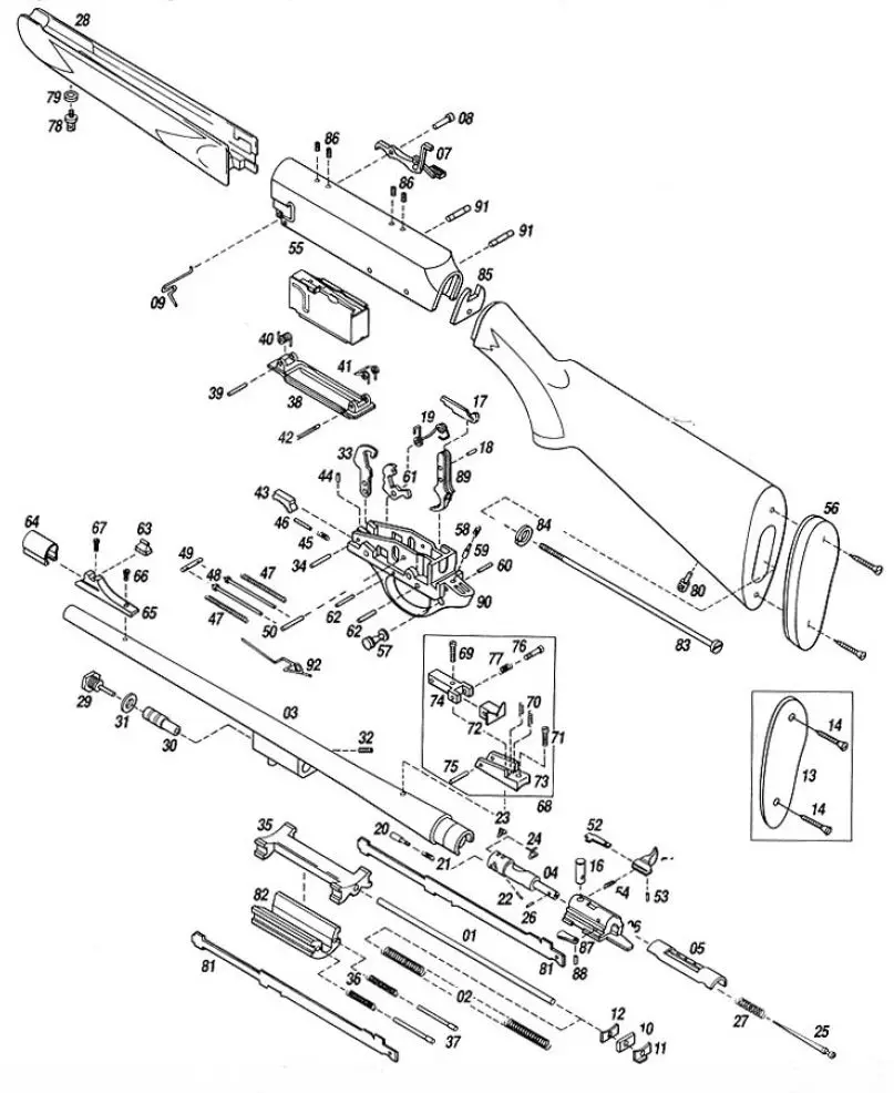 Browning BAR Mark II Rifle Schematic