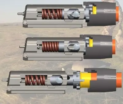 A5 semi-auto shotgun Kinematic Drive diagram.