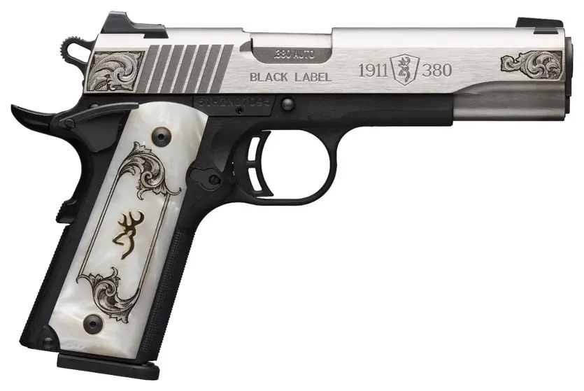 1911-380 Medallion Stainless Engraved Full Size