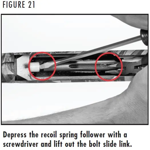 Gold Light 10 Shotgun Removing the Bolt Figure 21