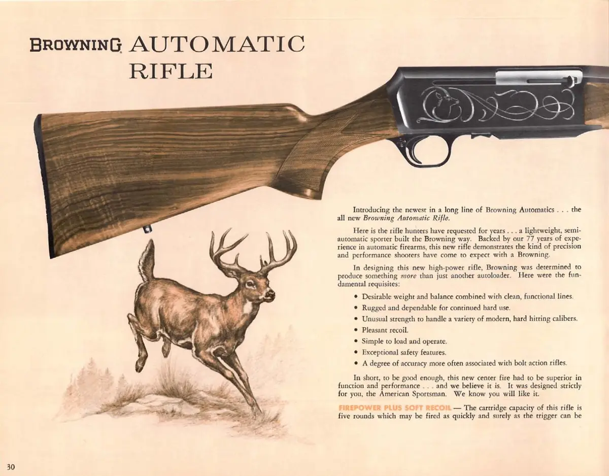 BAR semi-auto rifles shown on page 30 from 1968 catalog