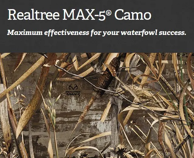 Realtree Max-5 Camo pattern swatch.