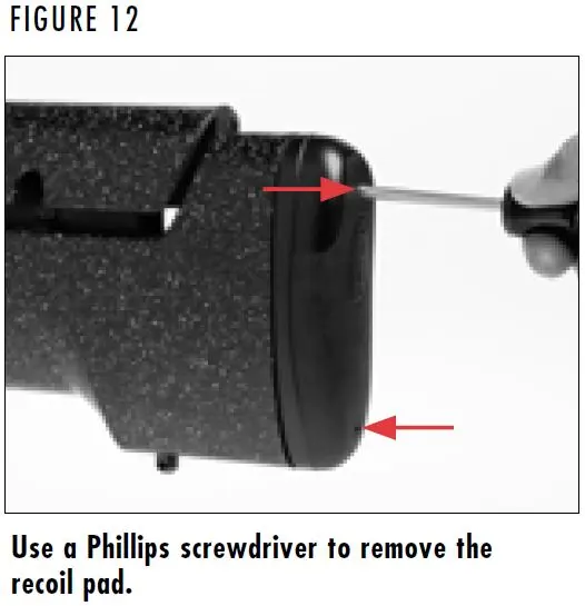 X-Bolt Recoil Pad Removal Figure 12