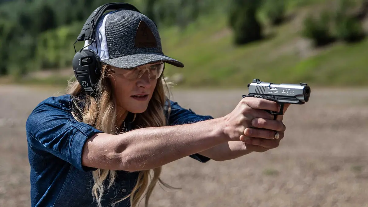 Abby Casey Shooting 1911-380 Pistol