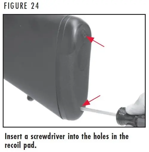 A5 Figure 24 Removing Recoil Pad with Screwdriver