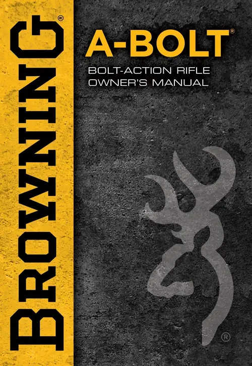 Browning A-Bolt Rifle Owner's Manual Cover