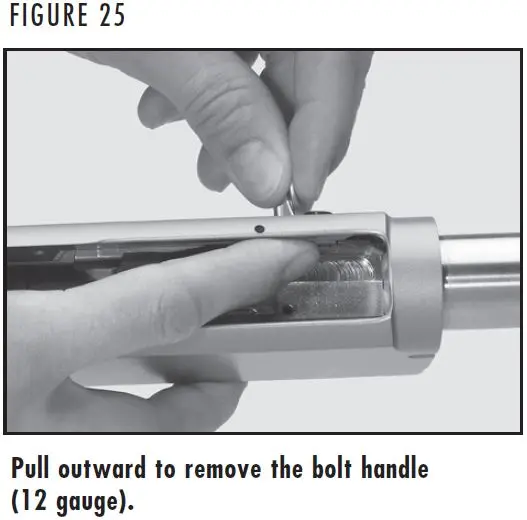 Silver Shotgun Bolt Handle Removal Figure 25