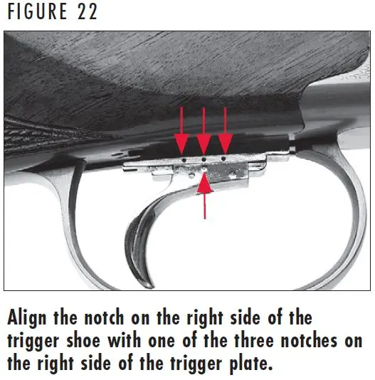 Citori 825 Shotgun Trigger Shoe Adjustment Figure 22