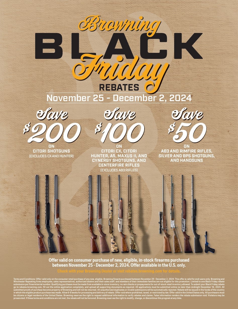 2024 Browning Firearms Black Friday Gun Rebate 