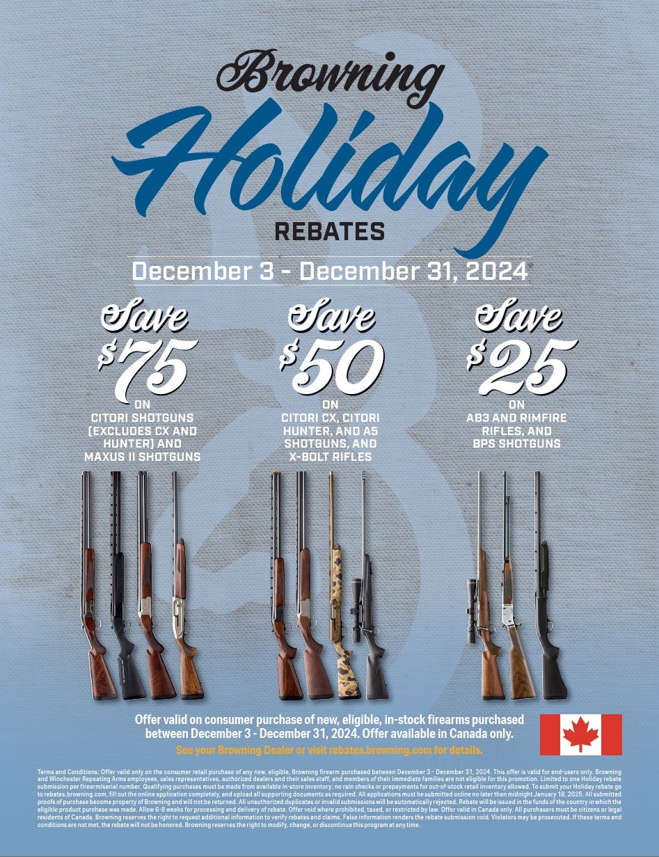 Browning Firearms Holiday Savings Rebate