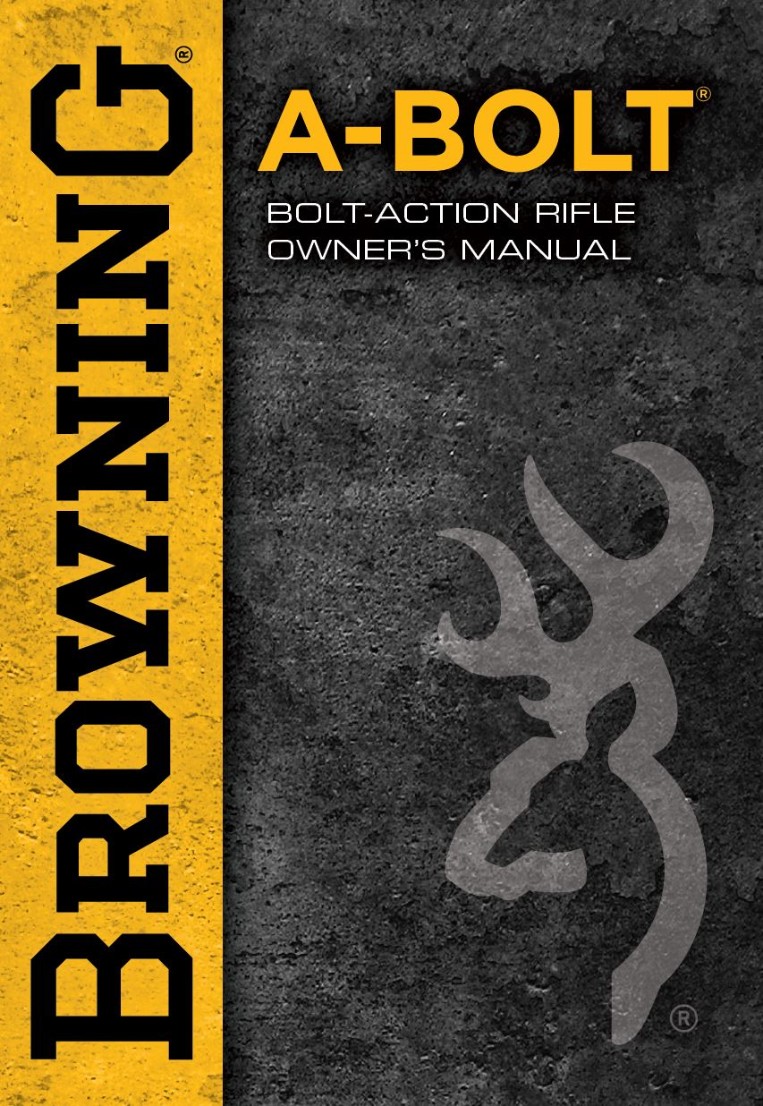 Browning A-Bolt Rifle Owner's Manual Cover
